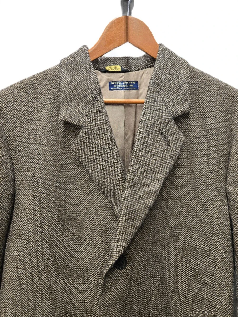Brooks Brothers Tweed Wool Overcoat